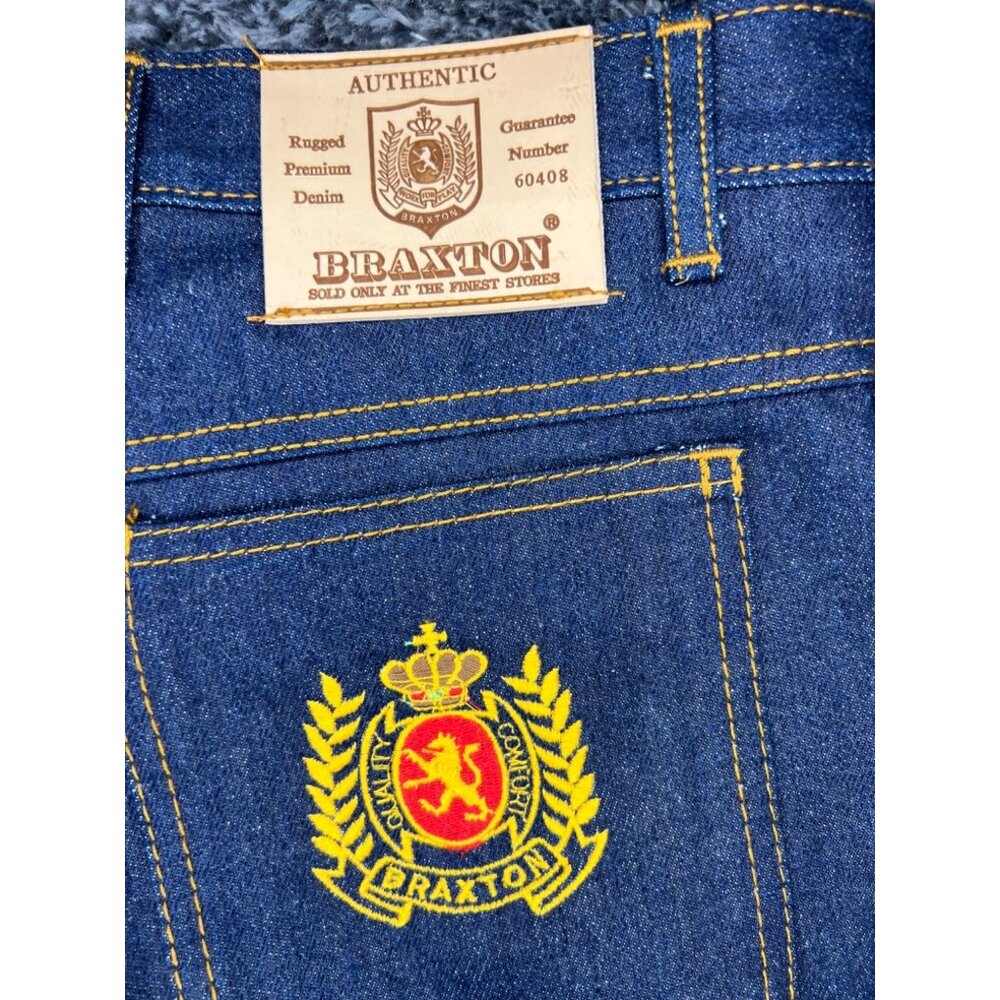 Vintage Braxton European Collection Blue Denim Jeans Size 34 L3